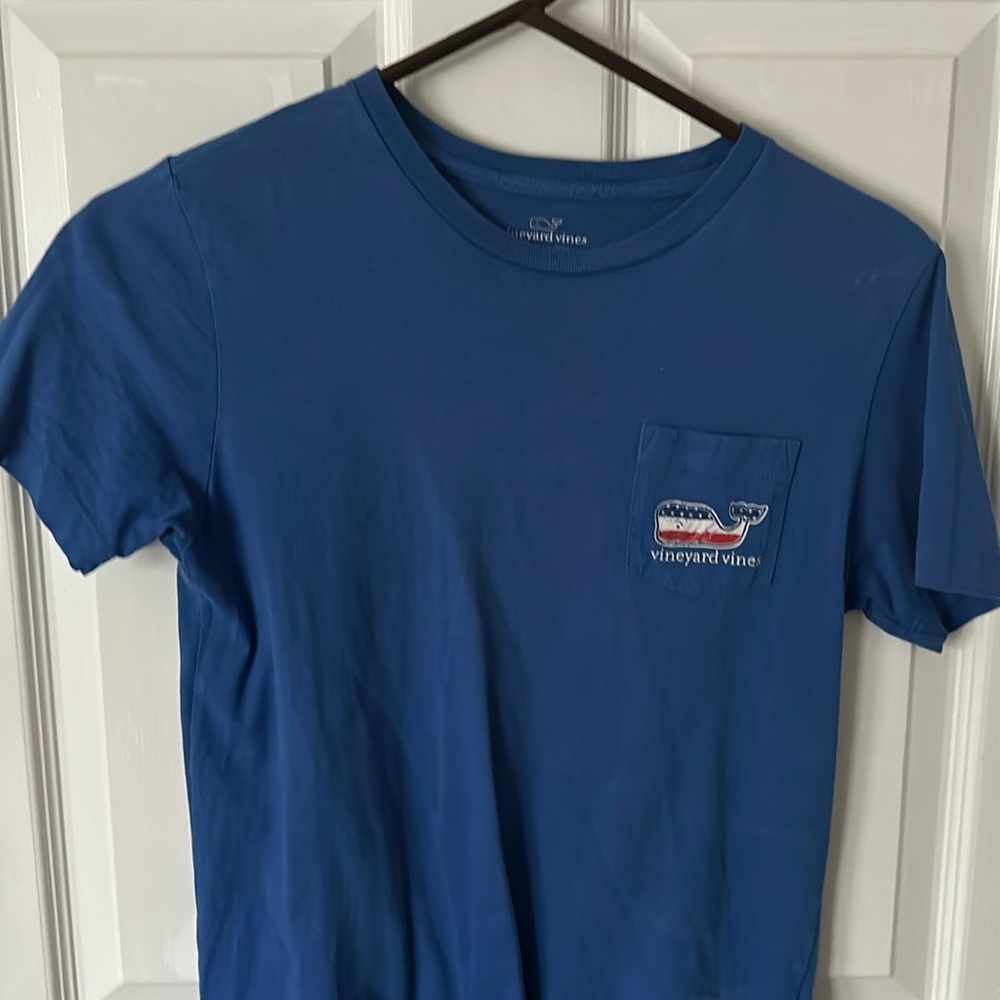 Boys short sleeve tee Vineyard Vines American Flag whale
